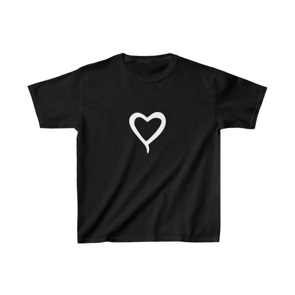 Çocuk Kız Baskılı T-Shirt - Siyah ürün görseli 1