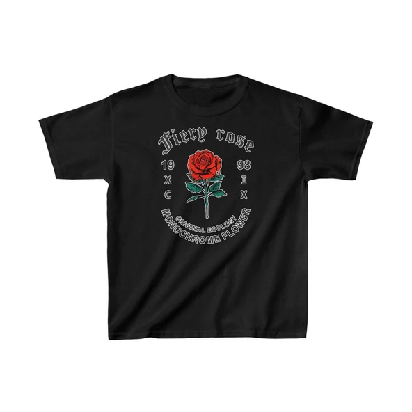 Çocuk Unisex Baskılı T-Shirt - Siyah ürün görseli 1