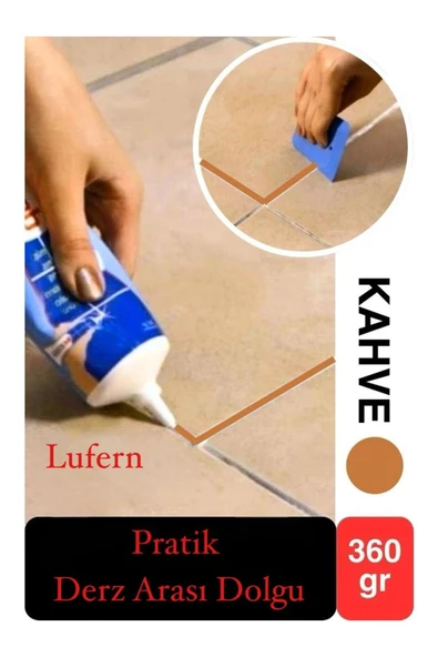 Premium Fayans Arası Kahve Hazır Derz Dolgu Gaga Uç Tüp Mermer Mutfak Banyo Zemin Duvar Onarıcı ürün görseli 1