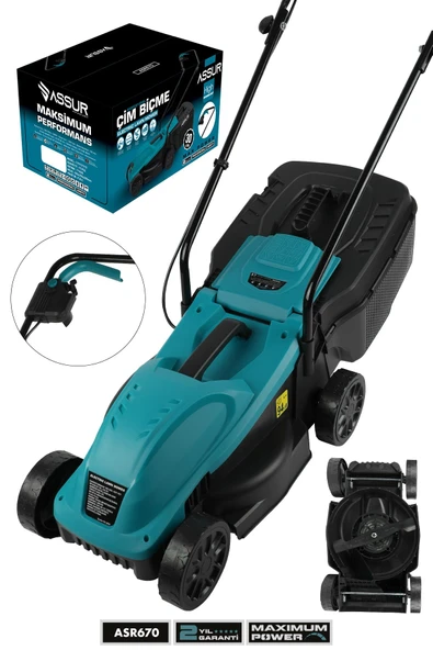 1200W 30L Toplama Torbalı Elektrikli Çim Biçme Makinesi ürün görseli 1