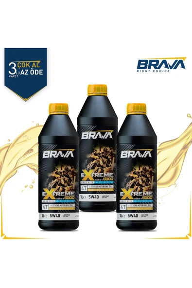 Extreme 6000 4T 5w40 Motor Yağı KAMPANYA 3X1 Litre ürün görseli 1