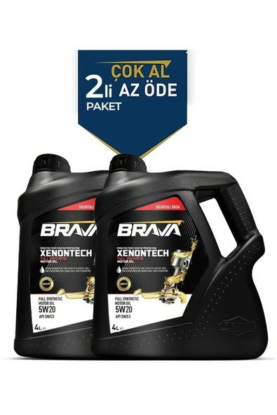 XENONTECH TAM SENTETİK 5W20 2X 4 LT MOTOR YAĞI ürün görseli 1