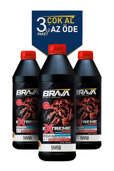 EXTREME 9000 4T 5W50 3X 1 LT MOTOR YAĞI ürün görseli 1