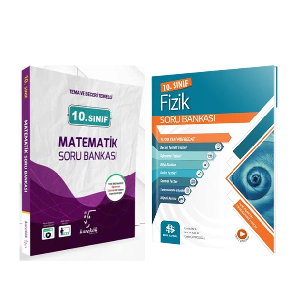 Karekök 10. Sınıf Matematik ve Bilgi Sarmal Fizik Soru Bankası Seti 2 Kitap ürün görseli 1