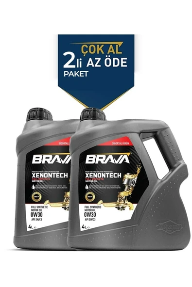 XENONTECH FULL SENTETİK 0W30 2X 4 LT MOTOR YAĞI ürün görseli 1
