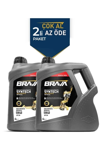 SYNTECH 5W40 2X 4 LT YARI SENTETİK MOTOR YAĞI ürün görseli 1