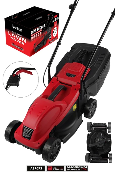 1200W 30L Toplama Torbalı Elektrikli Çim Biçme Makinesi ürün görseli 1