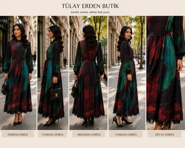 Misswhence İkili Elbise KIRMIZI 39826 - Resim 8