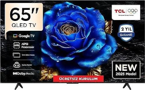 TCL 65T61C 4K Ultra HD 65" 165 Ekran Uydu Alıcılı Google Smart QLED TV ürün görseli 1