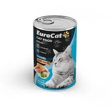 Eurocat Somon Parça Etli Yetişkin Kedi Konserve 400 GRAM X 12 ADET ürün görseli 1