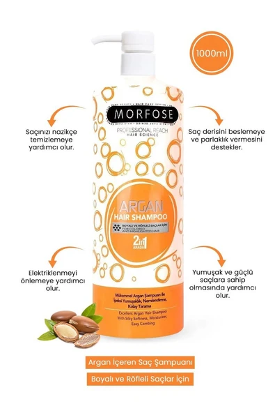 Argan Şampuan 1000 ML - Boyalı Saçlar İçin ürün görseli 1