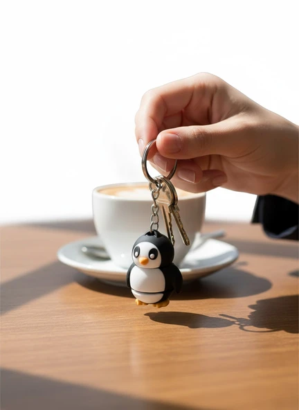 Penguen Figürlü Hareketli Anahtarlık ürün görseli 1