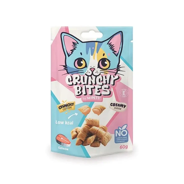 M-Pets Crunchy Bites Somonlu Kedi Ödülü 60gr ürün görseli 1