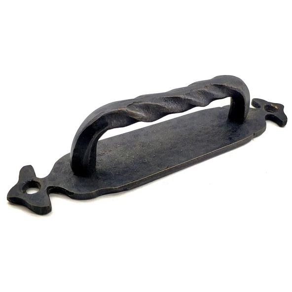 Antika Tarz Dekoratif Pirinç Burgulu Çekme Kol - 148x33 mm, Oksit ürün görseli 1