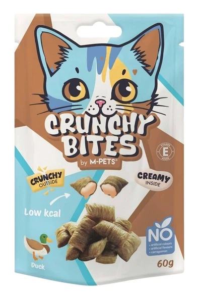 M-Pets Crunchy Bites Ördekli 60 gr Kedi Ödül Maması ürün görseli 1