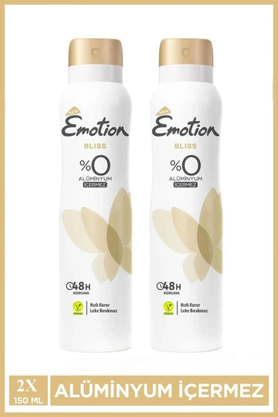 2 Adet Emotion Bliss Kadın Vegan Deodorant 150 Ml Hızlı Kurur , Leke Bırakmaz ürün görseli 1