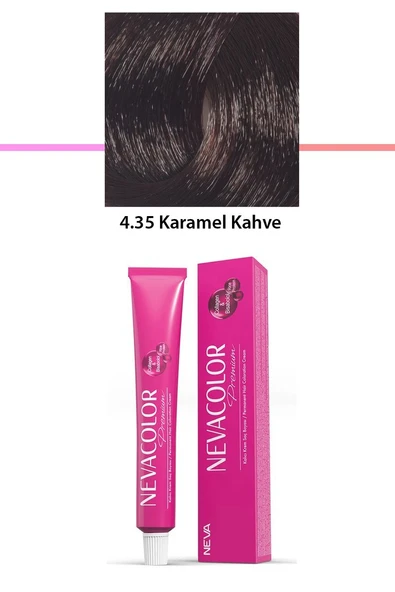 Premium 4.35 Karamel Kahve - Kalıcı Krem Saç Boyası 50 g Tüp ürün görseli 1