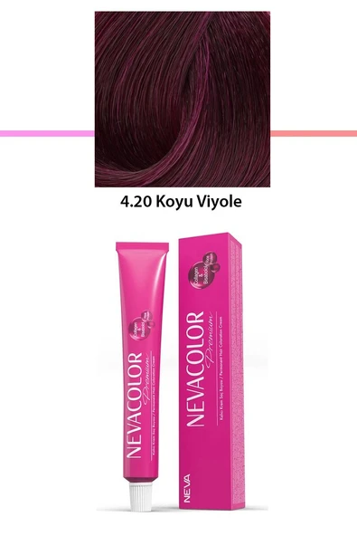 Premium 4.20 Koyu Viyole - Kalıcı Krem Saç Boyası 50 g Tüp ürün görseli 1