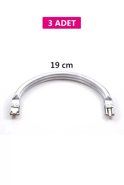 Gizli Metal Oval Çanta Bursu – 3 Adet - 19 cm - Metal Çanta Aparatı Çanta Aksesuarı ürün görseli 1