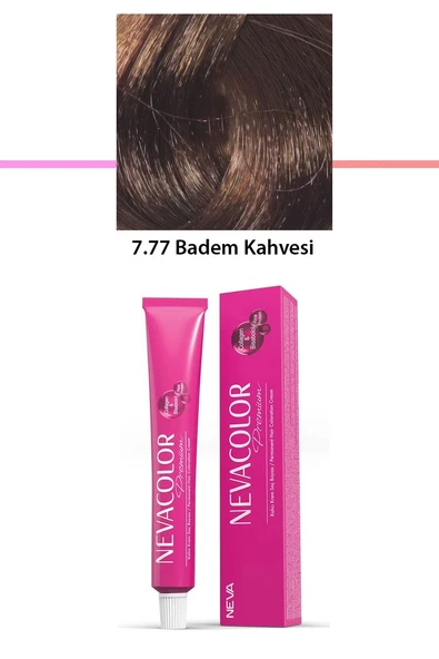 Premium 7.77 Badem Kahvesi - Kalıcı Krem Saç Boyası 50 g Tüp ürün görseli 1