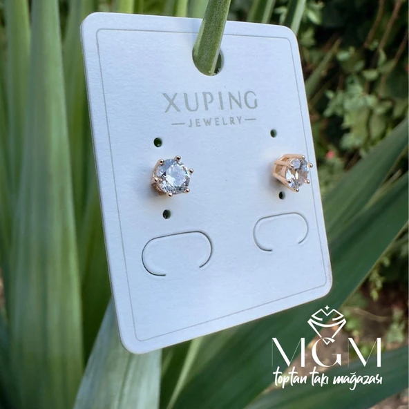 Xuping Taşlı Küpe - Resim 3