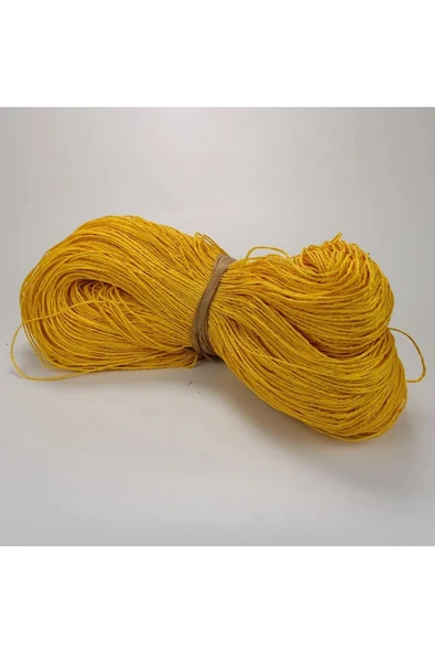 Sarı Renk Çile Kağıt İp Çanta Ipi Supla Ipi  No:59 - (550-600 gr) ürün görseli 1