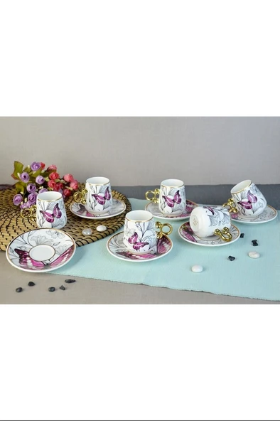 Floral Porselen Kahve Fincanı Royaleks-82454 ürün görseli 1