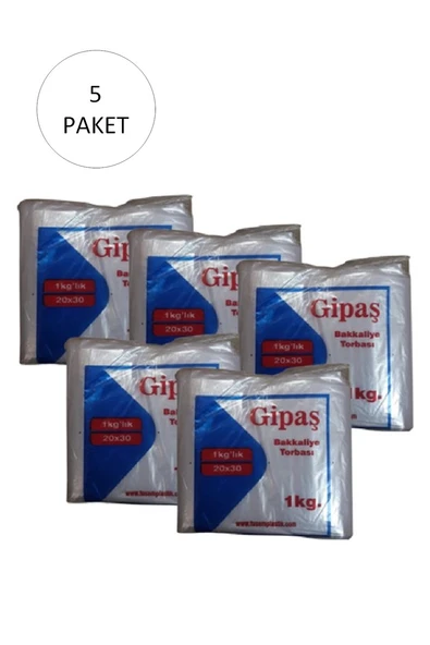 Bakkaliye Naylon Torba 1'kg lık 20x30 cm 5 Paket (Takriben 1.800 Adet) ürün görseli 1