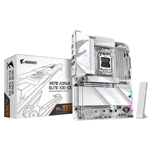 Gigabyte X870 Aorus Elite X3D ICE Wifi 7 D5 AM5 ürün görseli 1