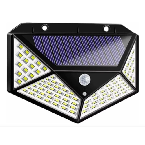 Solar Hareket Sensörlü Duvar Lambası 100 Led ürün görseli 1