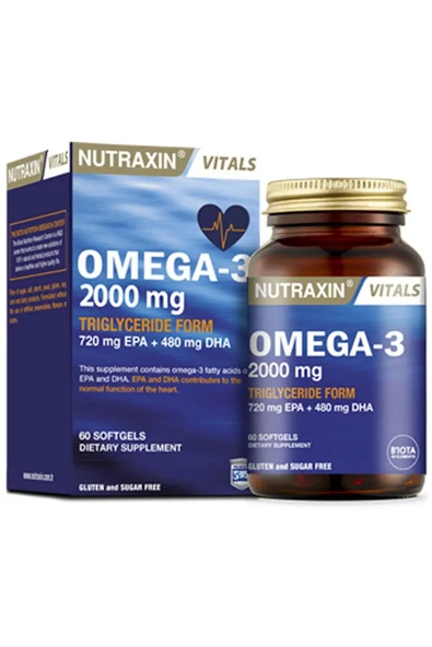 Nutraxin Omega-3 2000 mg 60 Yumuşak Kapsül ürün görseli 1