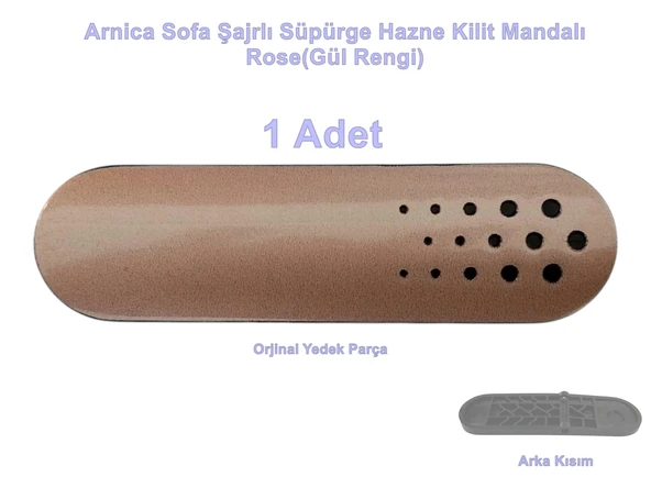 Arnica FL Sofa Hazne Kilit Mandalı ROSE (Gül Rengi) Renk (Yeni Tip Delikli Orjinal Ürün) ürün görseli 1