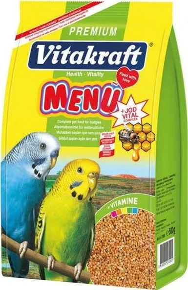 Vitakraft Menü Premium Muhabbet Kuşu Yemi 500 gr ürün görseli 1