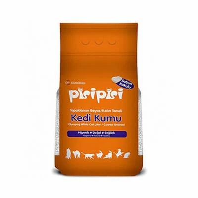 Pisipisi Sabun Kokulu Topaklanan Kalın Taneli Bentonit Kedi Kumu 2x10 Kg ürün görseli 1