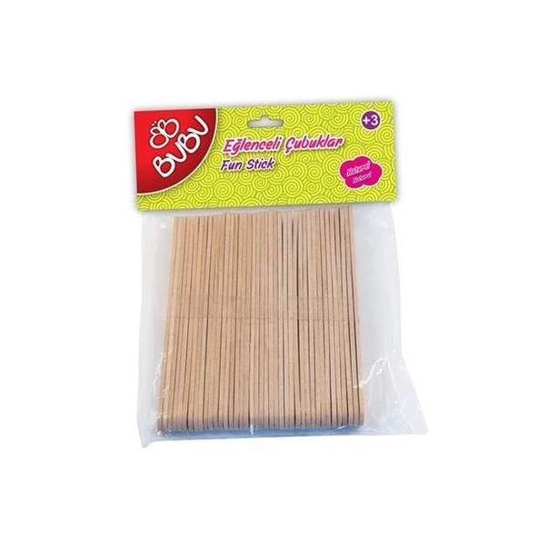 Bu-Bu Eğlenceli Çubuklar Naturel 11,5X1 Cm (40 Lı Paket) Bubu-Hs0015 ürün görseli 1