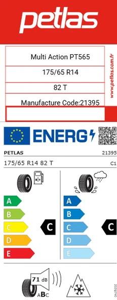 Petlas 175/65 R14 82T Multıaction PT565 4 Mevsim Lastiği 2026 - Resim 2