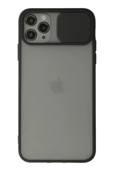 Newface Apple iPhone 11 Pro Kılıf Palm Buzlu Kamera Sürgülü Silikon - Siyah ürün görseli 1
