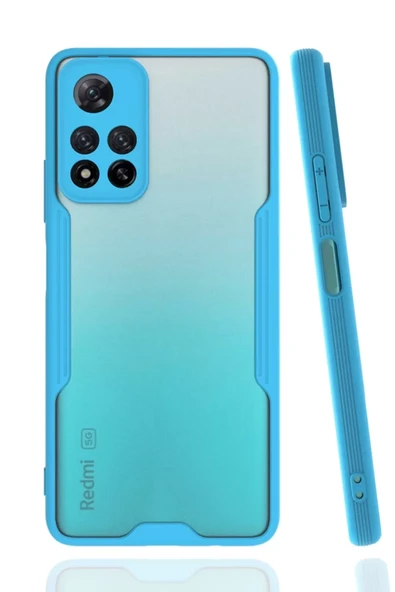 Newface Xiaomi Redmi Note 11 Pro Plus 5G Kılıf Platin Silikon - Mavi ürün görseli 1
