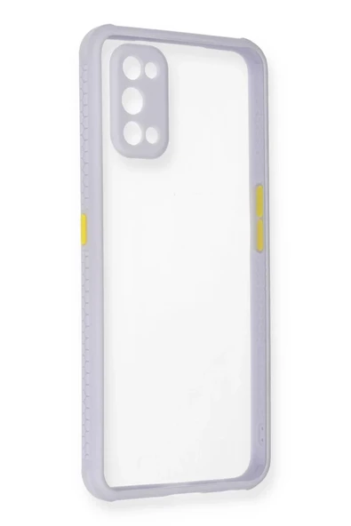 Newface Realme 7 Pro Kılıf Miami Şeffaf Silikon - Lila ürün görseli 1