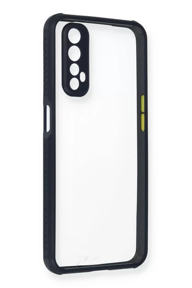 Newface Realme 7 Kılıf Miami Şeffaf Silikon - Lacivert ürün görseli 1