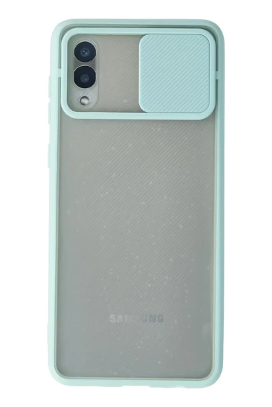 Newface Samsung Galaxy A02 Kılıf Palm Buzlu Kamera Sürgülü Silikon - Turkuaz ürün görseli 1