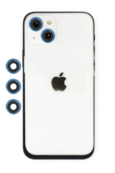 Newface Apple iPhone 14 Shine Kamera Lens - Mavi ürün görseli 1