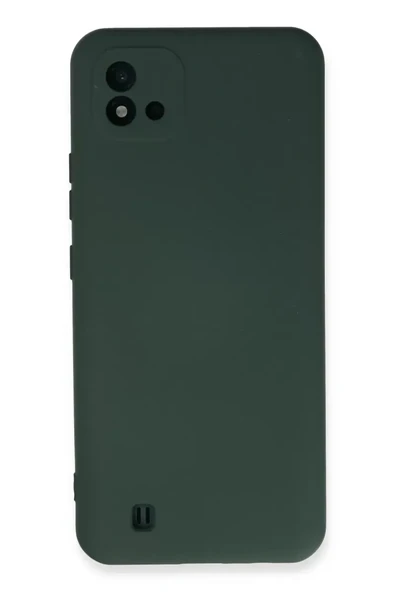 Newface Realme C11 2021 Kılıf Nano içi Kadife Silikon - Koyu Yeşil ürün görseli 1