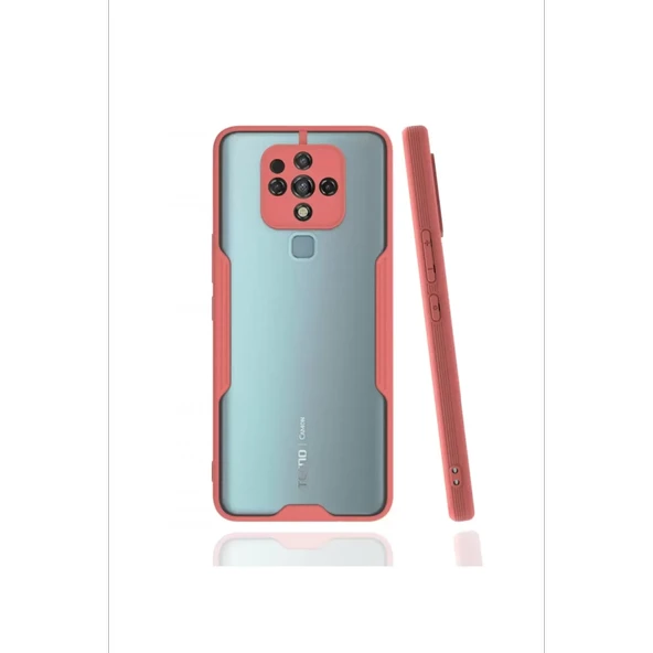Newface Tecno Camon 16 Kılıf Platin Silikon - Pembe - Resim 3
