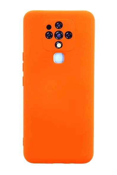Newface Tecno Camon 16 Kılıf Nano içi Kadife Silikon - Turuncu ürün görseli 1