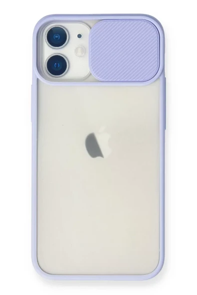 Newface Apple iPhone 11 Kılıf Palm Buzlu Kamera Sürgülü Silikon - Lila ürün görseli 1