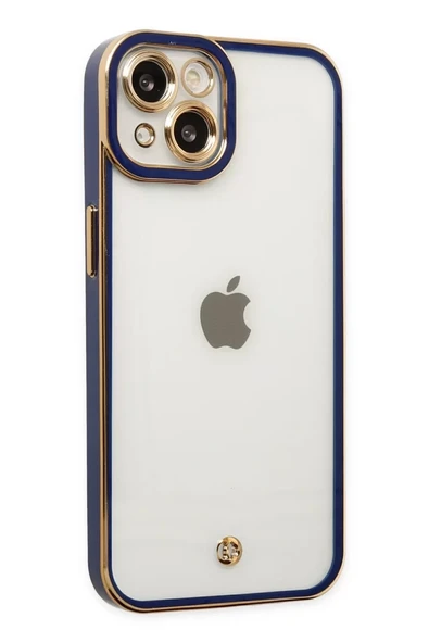 Newface Apple iPhone 14 Plus Kılıf Liva Lens Silikon - Mavi ürün görseli 1