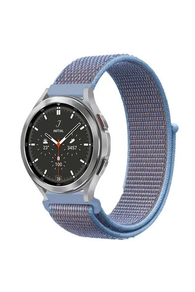 Newface Watch 22mm Hasırlı Cırtcırtlı Kordon - Mavi ürün görseli 1