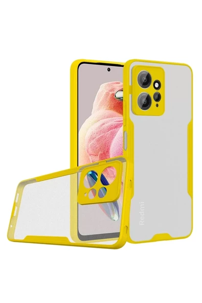 Newface Xiaomi Redmi Note 12 4G Kılıf Platin Silikon - Sarı ürün görseli 1