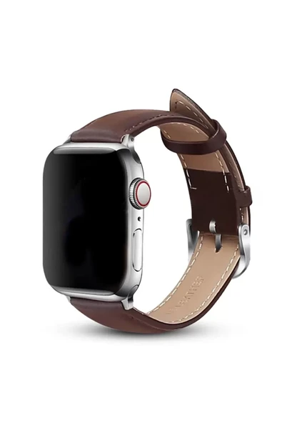 Newface Apple Watch 42mm NL26 Deri Kordon - Kahverengi ürün görseli 1